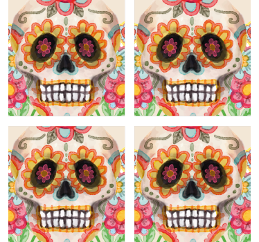 Mexikói koponya ital alátét - TenStickers
