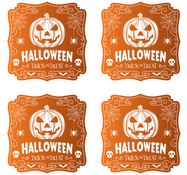 Tökös halloween mintás poháralátétek - TenStickers