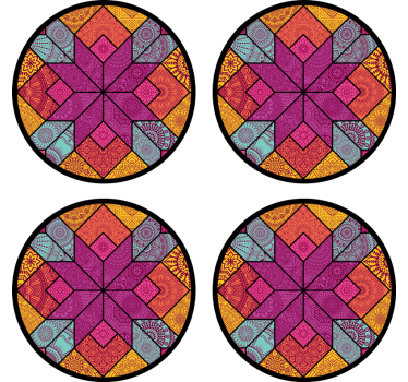 Vibráló geometrikus elrendezés poháralátétek - TenStickers