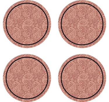 Paisley virágmintás poháralátétek - TenStickers