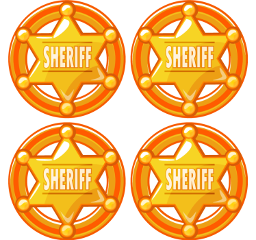 Sheriff csillag mintás poháralátétek szörnyszülött - TenStickers