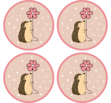 Sertés és százszorszép ital alátét - TenStickers