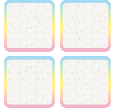 Színes medúza mintás poháralátétek testreszabható - TenStickers