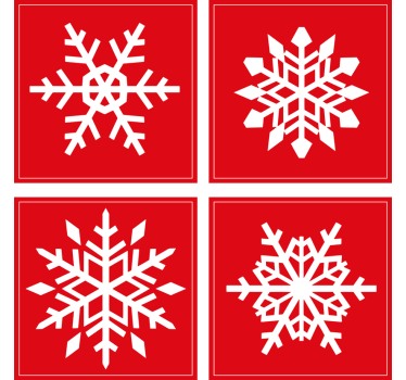 Piros hópelyhek ital alátét - TenStickers