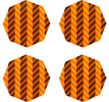 Narancssárga chevron minta poháralátétek halloween - TenStickers