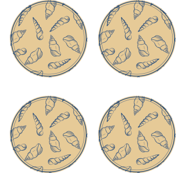 Kagyló csempe tengeri kagyló alátét - TenStickers
