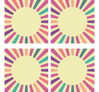 Modern poháralátétek geometrikus kör elemként - TenStickers