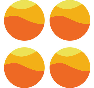 Hullámos színes rétegek poháralátétek - TenStickers
