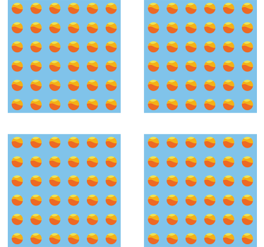 Színes körmintás poháralátétek modern - TenStickers