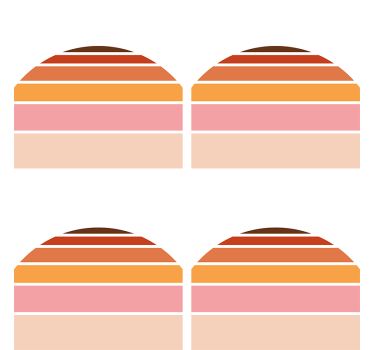 Rétegezett színes forma poháralátétek - TenStickers