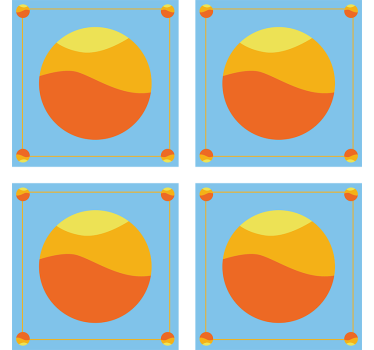 70-es nap 70-es alátét készlet - TenStickers