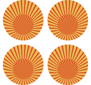Sugárzó napfény minta poháralátétek - TenStickers