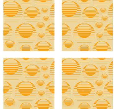 Retro nap minta poháralátétek szüret - TenStickers