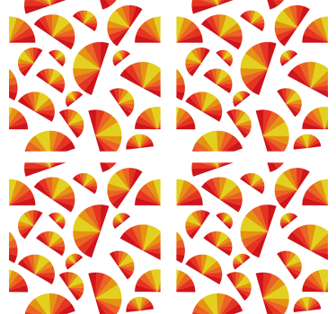 Geometrikus legyezőmintás poháralátétek - TenStickers