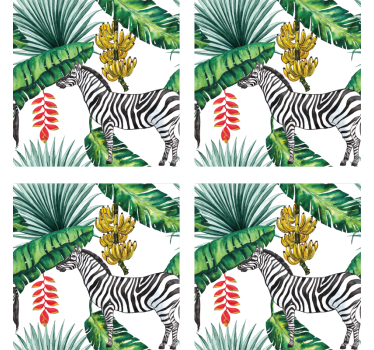 Természet minta zebra alátét - TenStickers