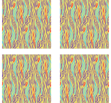 Élénk absztrakt vonalak poháralátétek - TenStickers