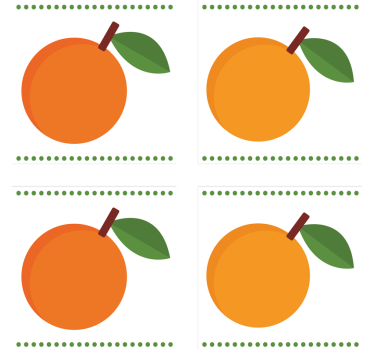 Modern poháralátétek narancslevéllel - TenStickers