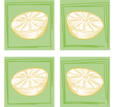 Lime szelet illusztráció - poháralátétek testreszabható - TenStickers