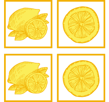 Citrus gyümölcs illusztrációk poháralátétek - TenStickers