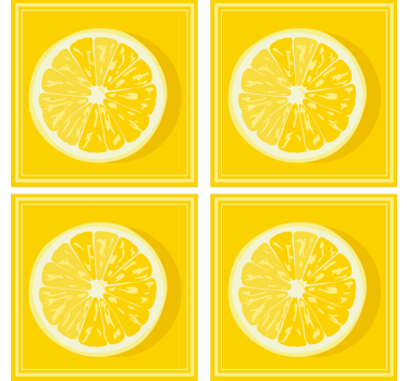 Sárga citrom szelet citrus alátét - TenStickers
