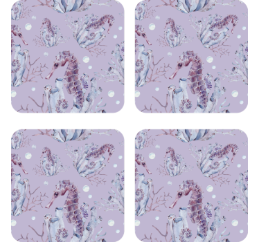 Akvarell csikóhal tengeri alátét - TenStickers