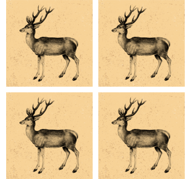 Szarvas illusztráció modern ital alátét - TenStickers