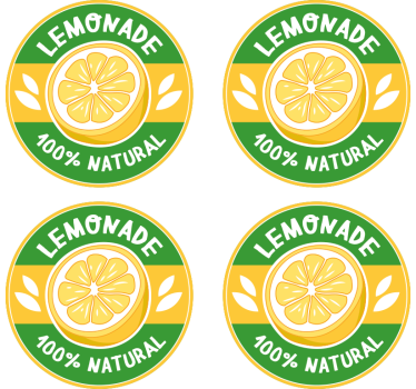 Vintage limonádé retro poháralátétek - TenStickers
