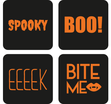 Halloween szöveg grafika poháralátétekhez - TenStickers