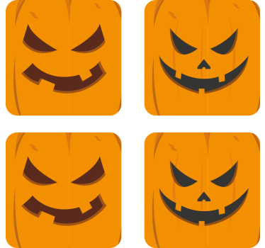 Különböző sütőtök alátétek halloween - TenStickers
