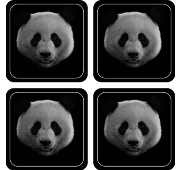 Panda b & w arc alátét modern ital alátét - TenStickers