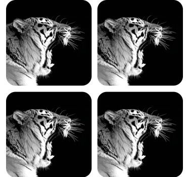Poháralátétek szörnyszülött - fenséges tigris profil - TenStickers
