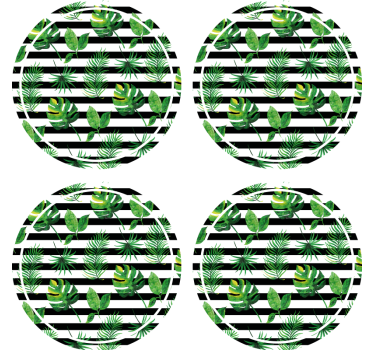 Trópusi levél Ötlet poháralátétek - TenStickers