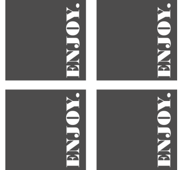 Sötétszürke texturált Élvezet poháralátétek sörszőnyegek - TenStickers