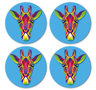 Tarka zsiráf festmény modern ital alátét - TenStickers