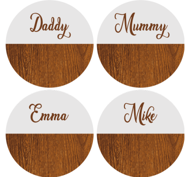 Fából készült márvány személyre szabott sörszőnyegek - TenStickers