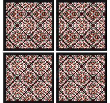 Geometrikus körmintás poháralátétek - TenStickers