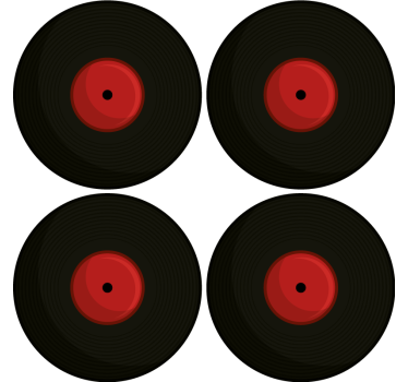 Cd retró alátétek - TenStickers
