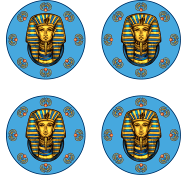 Egyiptomi fáraó retro alátétek - TenStickers