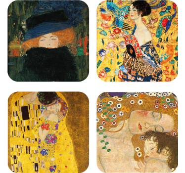 Gustav klimt művei több poháralátét - TenStickers
