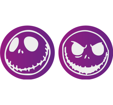 Halloween poháralátétek koponya arc karakterekkel - TenStickers