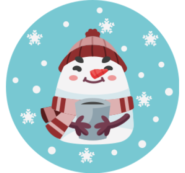 Hóemberes poháralátétek karácsony - TenStickers