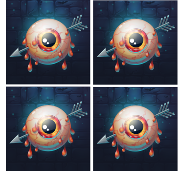 Dripping eyeball graphic poháralátétek halloween - TenStickers