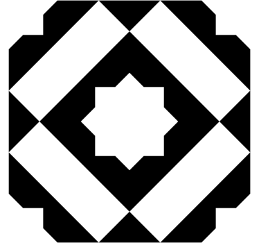 Geometrikus fekete minta poháralátétek - TenStickers