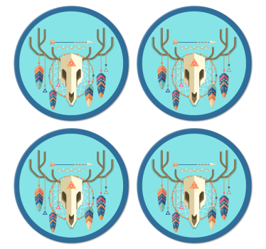 Koponya boho stílusú modern italvasút - TenStickers