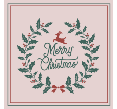 Rénszarvasokkal díszített karácsonyi poháralátétek - TenStickers
