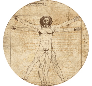 Modern poháralátétek vitruviani figura illusztrációval - TenStickers
