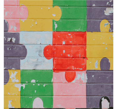 Színes puzzle mintás poháralátétek szörnyszülött - TenStickers