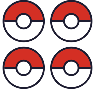 Pokemon labda geeky alátétek - TenStickers