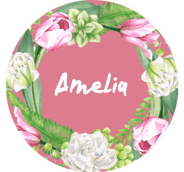 Tulipán design kör névre szabott személyre szabott sör szőnyegekk - TenStickers