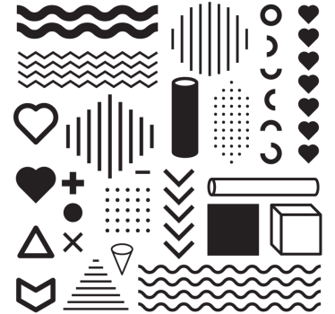 Geometriai formák felfedezése poháralátétek - TenStickers